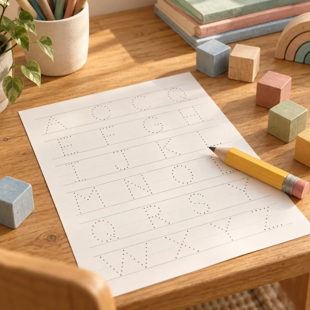 Letter A Tracing — Uppercase and Lowercase